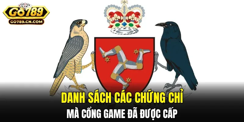 Danh sách các chứng chỉ mà cổng game đã được cấp